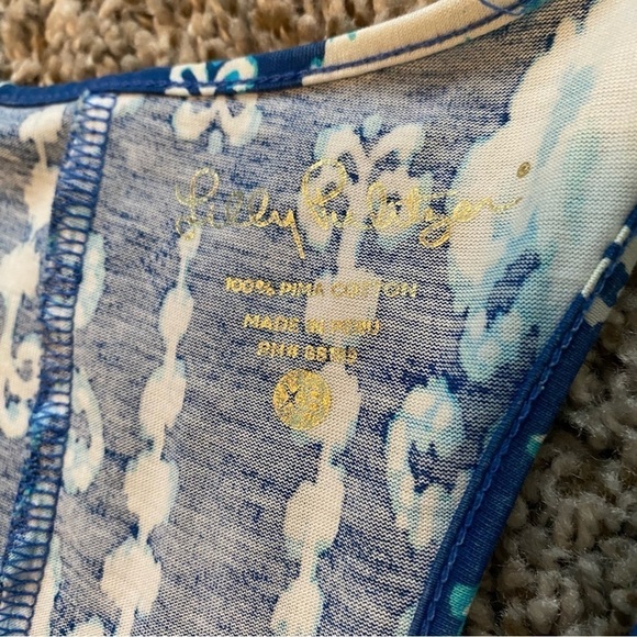 Lilly Pulitzer Melle Dress Indigo Get in Line Size XS Navy - Picture 10 of 12